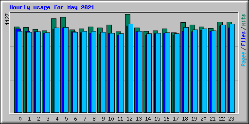 Hourly usage for May 2021