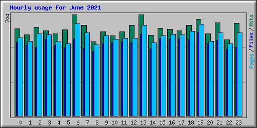 Hourly usage for June 2021