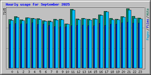 Hourly usage for September 2025