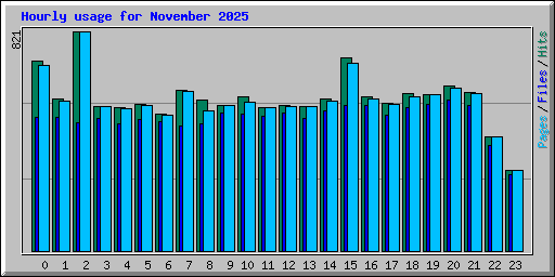 Hourly usage for November 2025