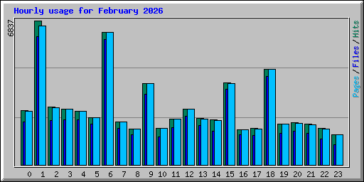Hourly usage for February 2026
