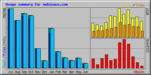 Usage summary for mobinaco.com